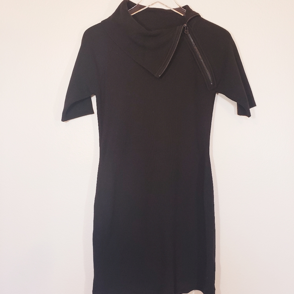 Ellen Tracy Knit Sweater Dress Short Sleeve Small